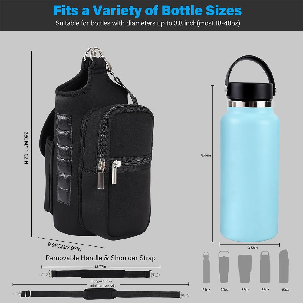 Magnetic Gym Bag Water Bottle Bag Sling Bag Crossbody Water Bottle Pouch Water Bottle Carrier Bag for Men Women
