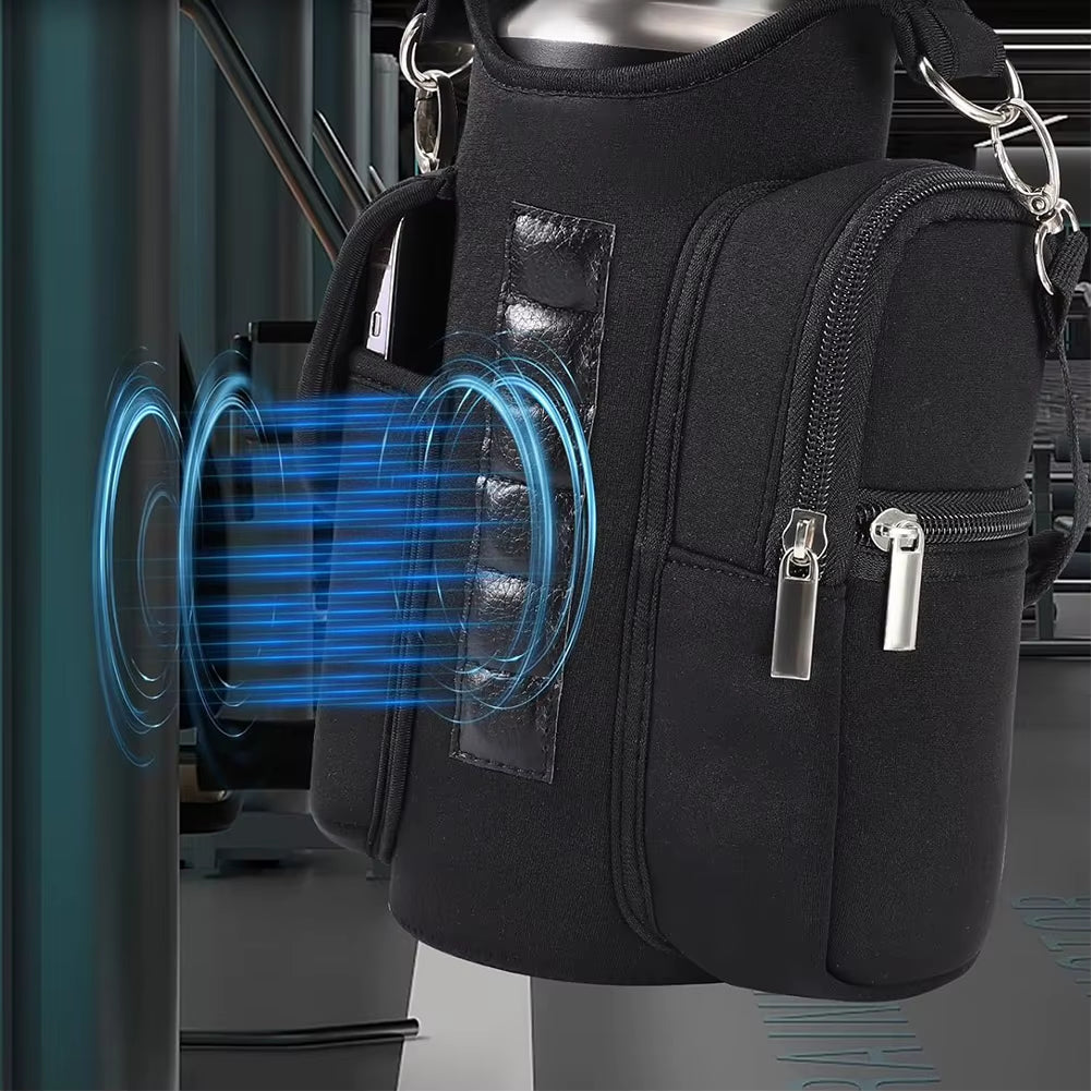 Magnetic Gym Bag Water Bottle Bag Sling Bag Crossbody Water Bottle Pouch Water Bottle Carrier Bag for Men Women