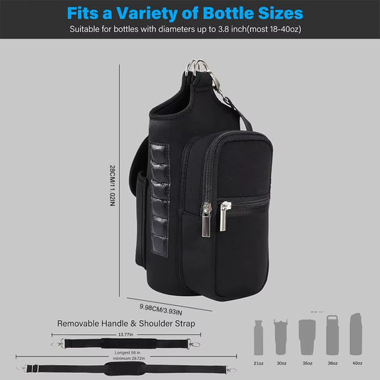 Magnetic Gym Bag Water Bottle Bag Sling Bag Crossbody Water Bottle Pouch Water Bottle Carrier Bag for Men Women